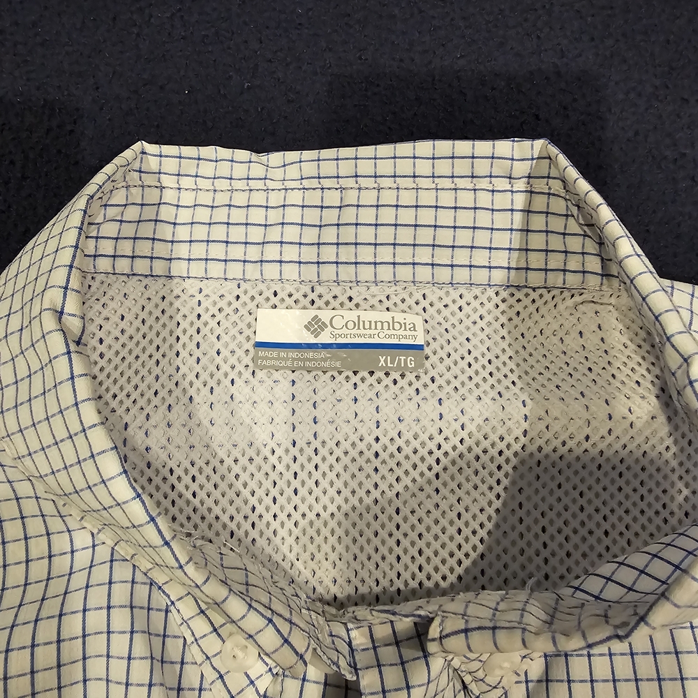 Columbia PFG Light Blue Checkered Shirt - Picture 3 of 4